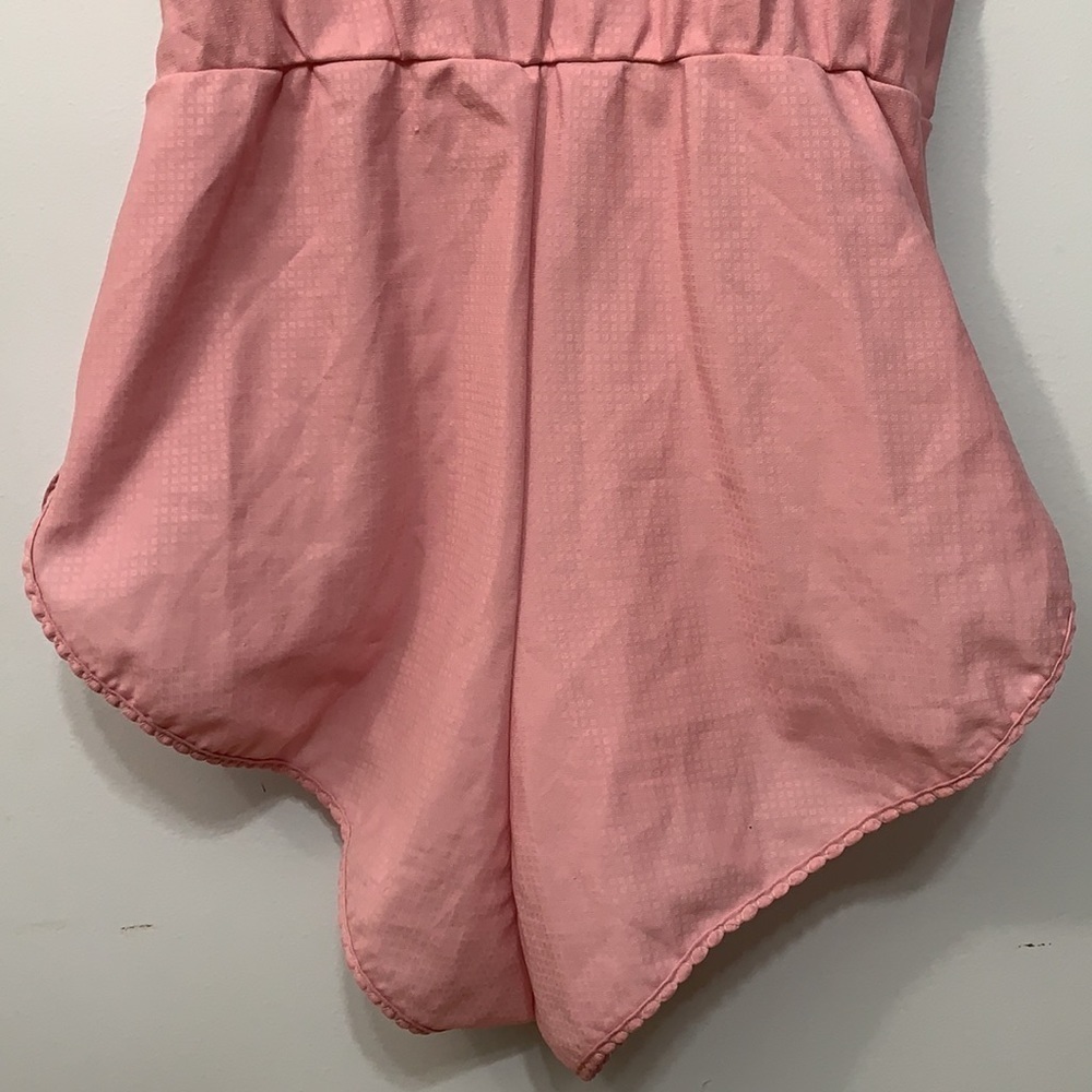 Formfit | Vintage Teddy Surplice Cami Wedding Lingerie Romper Dusty Rose Pink - Picture 9 of 13
